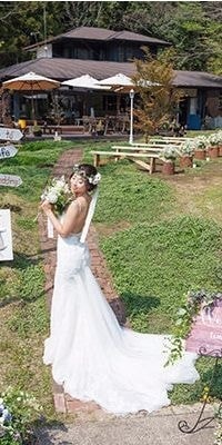 咲くカフェガーデンウェディング。茨城・大子町。