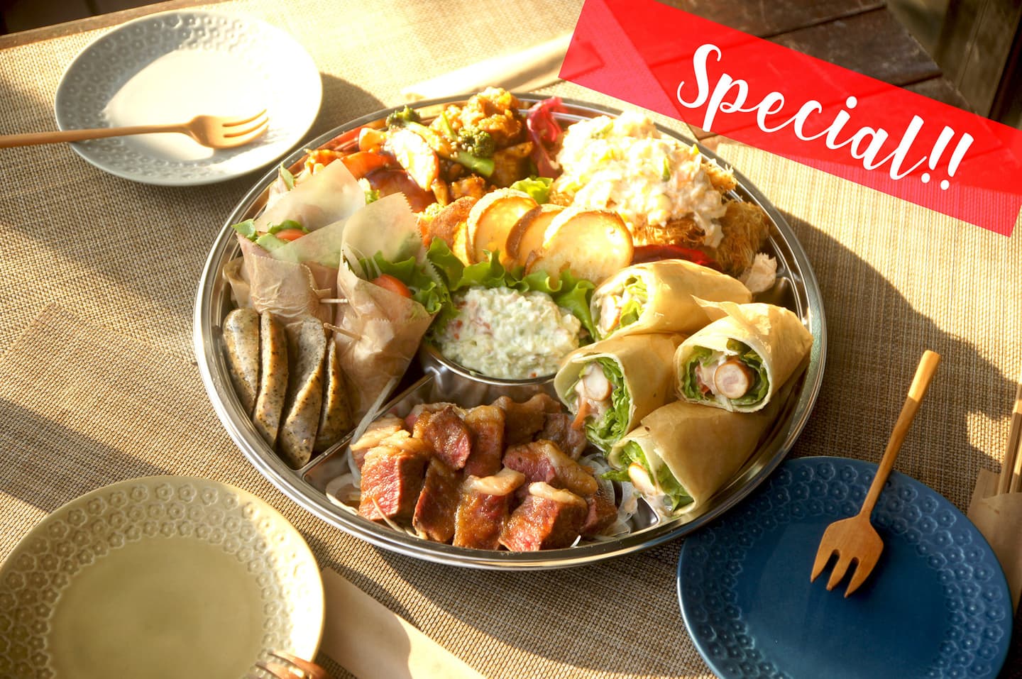 茨城・奥久慈大子、咲くカフェのスペシャルオードブル。テイクアウトメニュー