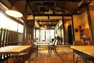 茨城、奥久慈大子町でランチ＆ディナー、コーヒーは、おしゃれリノベーションカフェ＆ゲストハウス　咲くカフェ。北欧インテリア。