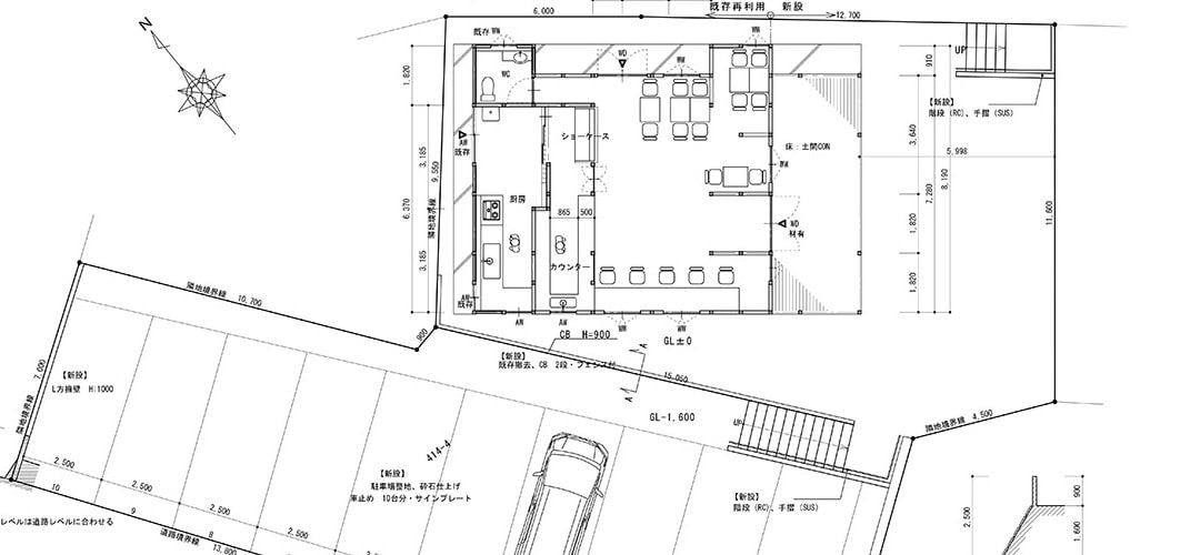 大子町 咲くカフェ Flower 図面