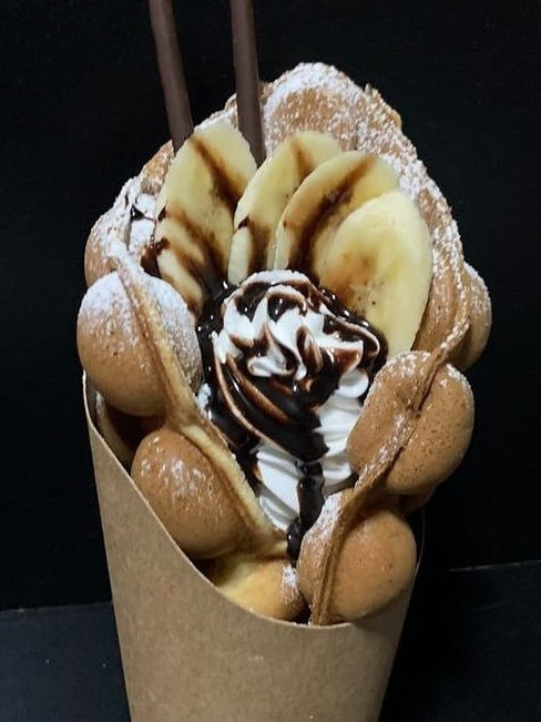 なっぺCafe。キッチンカー バブルワッフル